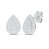 Thumbnail Image 2 of Multi-Diamond Center Pear-Shaped Necklace & Earrings Gift Set 1 ct tw 10K White Gold