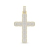 Thumbnail Image 0 of Men's Baguette & Round-Cut Diamond Cross Charm 2 ct tw 10K Yellow Gold