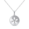 Thumbnail Image 3 of Diamond Sand Dollar Cutout Necklace 1/6 ct tw Sterling Silver & 10K Yellow Gold 18&quot;