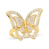 Thumbnail Image 1 of Le Vian Vault Diamond Butterfly Ring 1-1/10 ct tw 18K Honey Gold Size 7