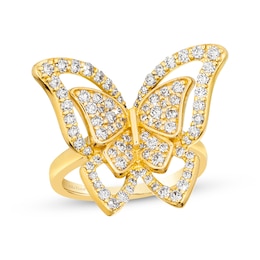Le Vian Vault Diamond Butterfly Ring 1-1/10 ct tw 18K Honey Gold Size 7