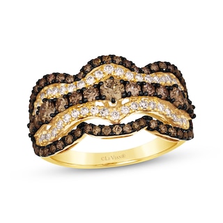 Le Vian Vault Diamond Arabesque Frame Ring 1-3/8 ct tw 14K Honey Gold Size 7