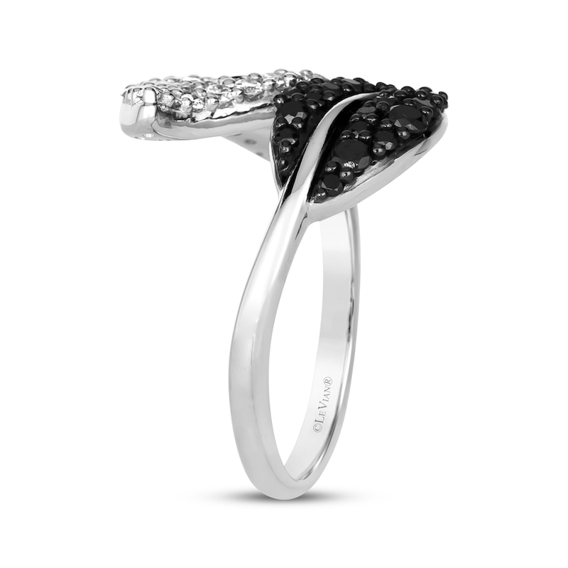 Main Image 2 of Le Vian Vault Diamond Leaf Bypass Ring 1 ct tw 14K Vanilla Gold Size 7