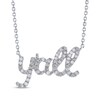 Thumbnail Image 1 of Diamond &quot;Y'all&quot; Necklace 1/10 ct tw 10K White Gold 18&quot;