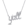 Thumbnail Image 2 of Diamond &quot;Y'all&quot; Necklace 1/10 ct tw 10K White Gold 18&quot;