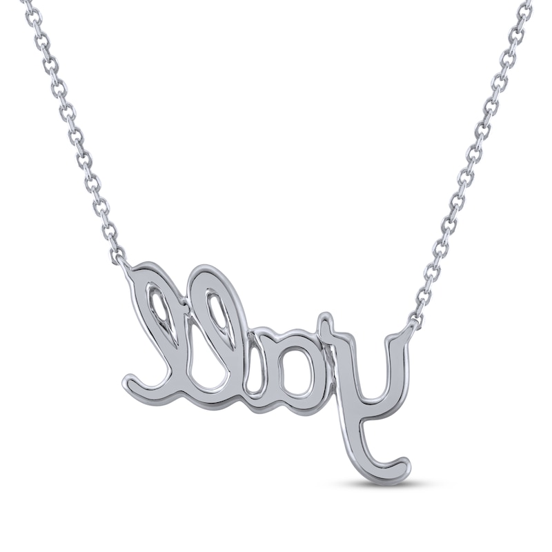 Main Image 3 of Diamond &quot;Y'all&quot; Necklace 1/10 ct tw 10K White Gold 18&quot;