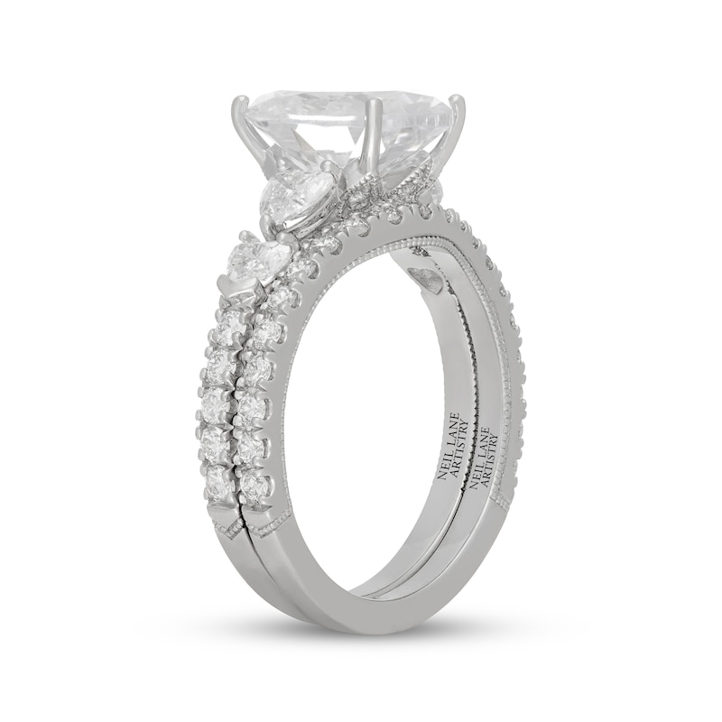 Main Image 2 of Neil Lane Artistry Oval-Cut & Heart-Shaped Lab-Grown Diamond Bridal Set 4-1/5 ct tw 14K White Gold