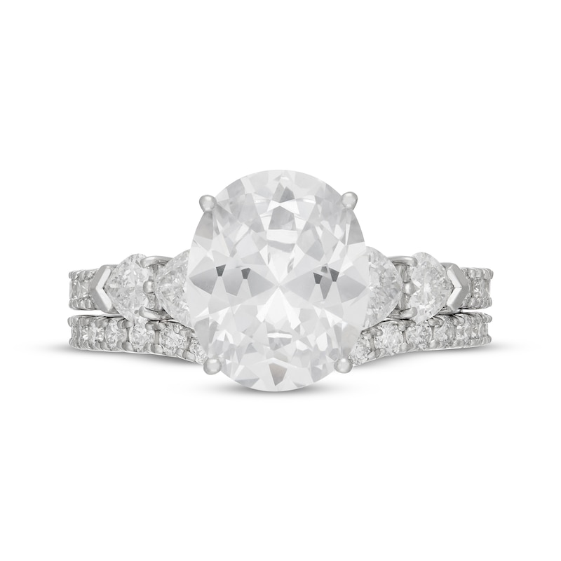 Main Image 3 of Neil Lane Artistry Oval-Cut & Heart-Shaped Lab-Grown Diamond Bridal Set 4-1/5 ct tw 14K White Gold