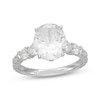 Thumbnail Image 1 of Neil Lane Artistry Oval-Cut & Heart-Shaped Lab-Grown Diamond Engagement Ring 4 ct tw 14K White Gold
