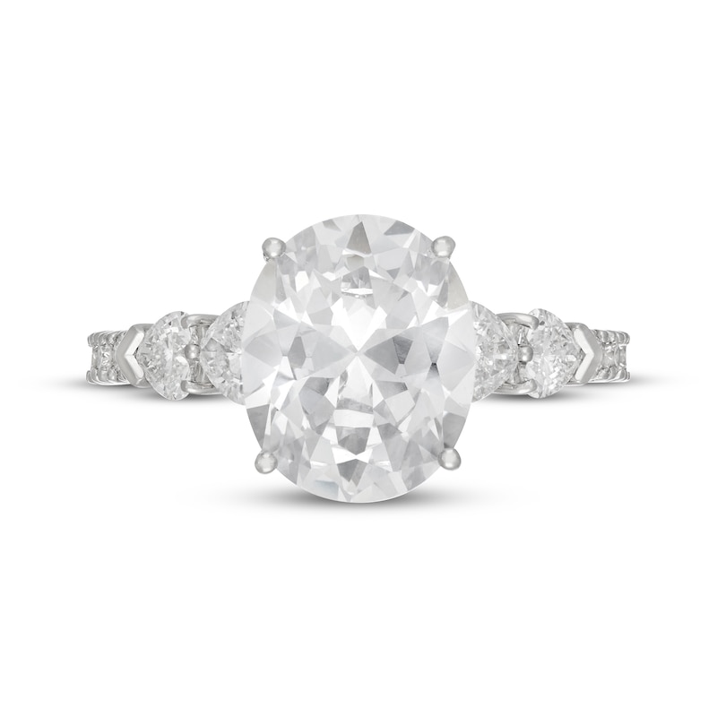 Main Image 2 of Neil Lane Artistry Oval-Cut & Heart-Shaped Lab-Grown Diamond Engagement Ring 4 ct tw 14K White Gold
