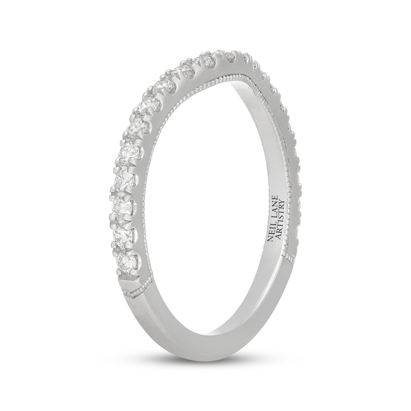 Main Image 2 of Neil Lane Artistry Lab-Grown Diamond Contour Wedding Band 1/4 ct tw 14K White Gold