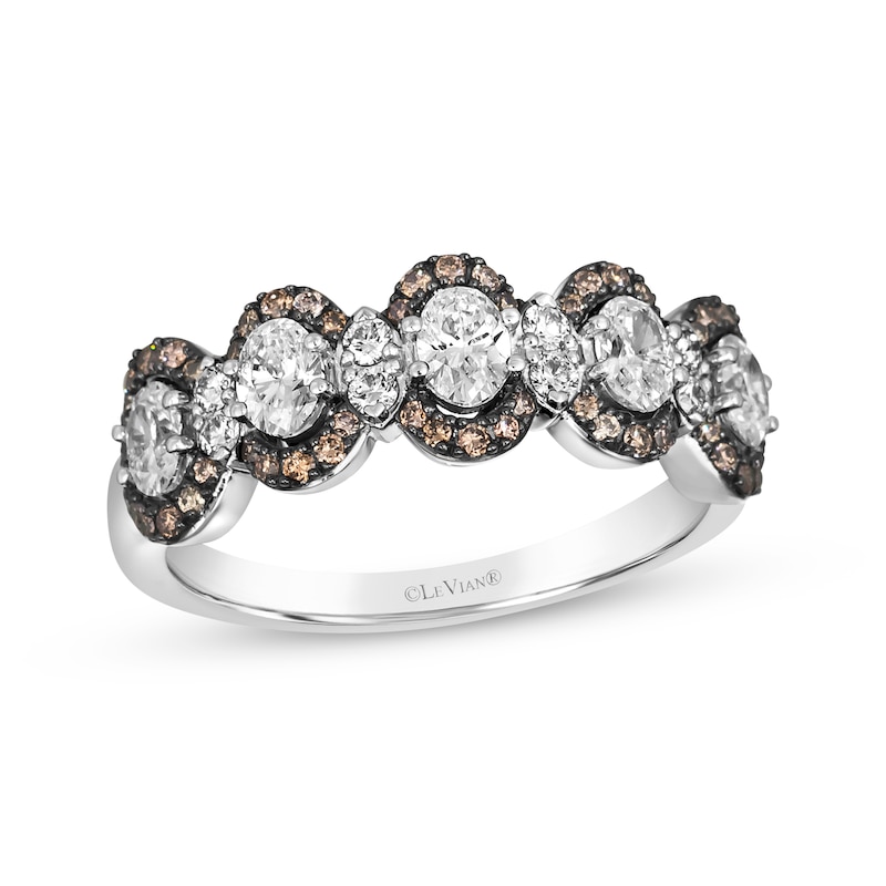 Main Image 1 of Le Vian Oval & Round-cut Diamond Ring 1 ct tw Platinum