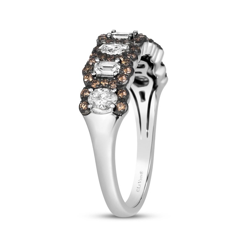 Main Image 2 of Le Vian Oval, Emerald & Round-Cut Diamond Ring 7/8 ct tw Platinum