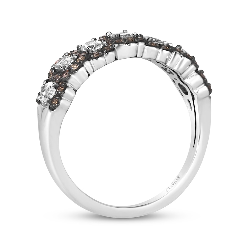 Le Vian Oval, Emerald & Round-Cut Diamond Ring 7/8 ct tw Platinum