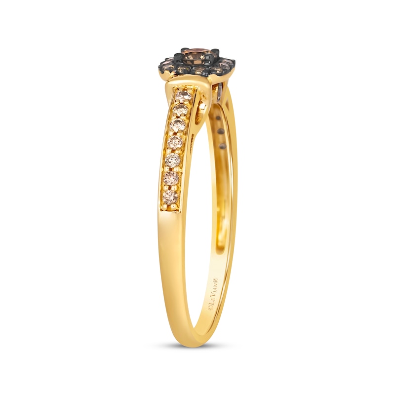 Main Image 2 of Le Vian Diamond Cushion Frame Ring 1/4 ct tw 14K Honey Gold