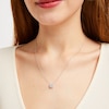 Thumbnail Image 4 of THE LEO Diamond Multi-Stone Cushion-Shape Necklace 1/3 ct tw 14K White Gold 19&quot;