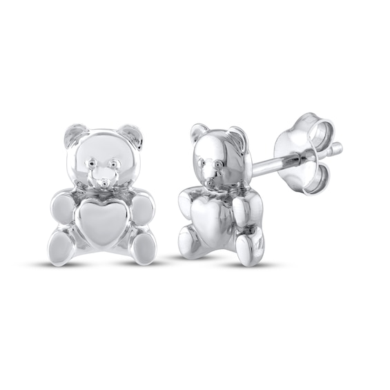 Teddy Bear Jewelry Collection Honoring St. Jude Stud Earrings Sterling Silver