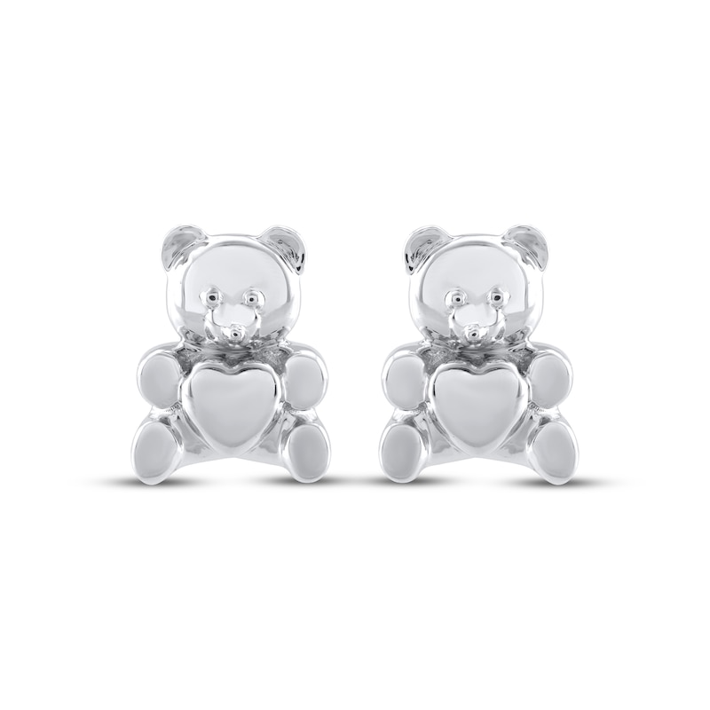 Main Image 2 of Teddy Bear Jewelry Collection Honoring St. Jude Stud Earrings Sterling Silver
