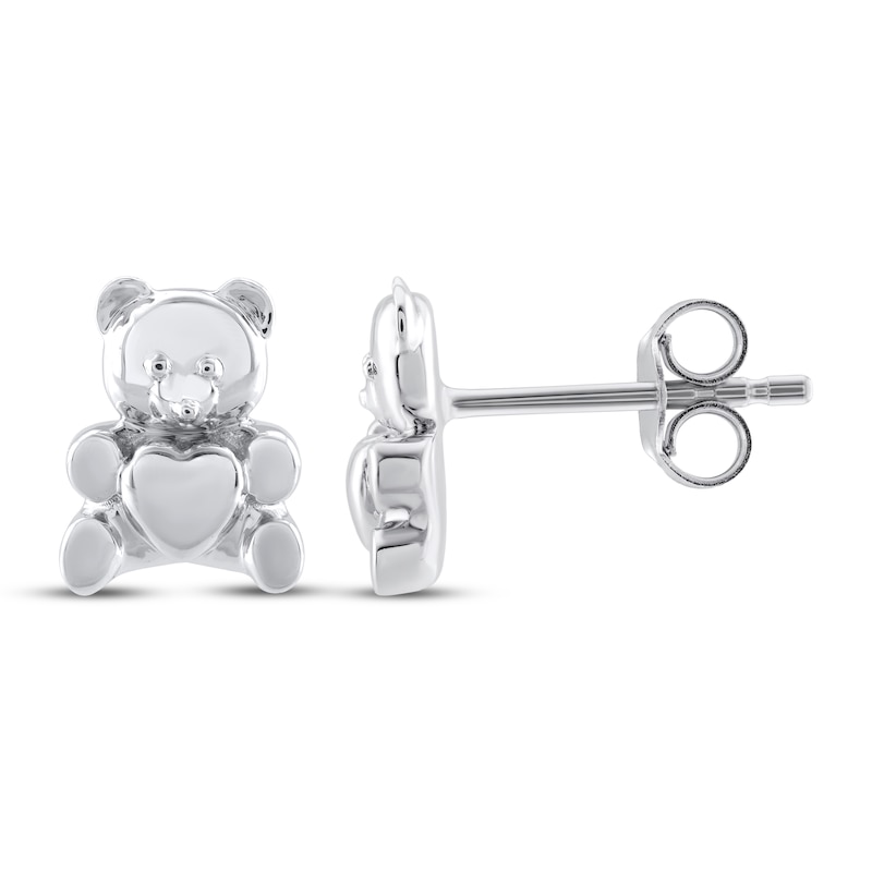 Teddy Bear Jewelry Collection Honoring St. Jude Stud Earrings Sterling Silver