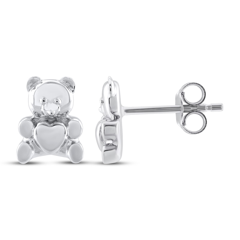 Main Image 3 of Teddy Bear Jewelry Collection Honoring St. Jude Stud Earrings Sterling Silver