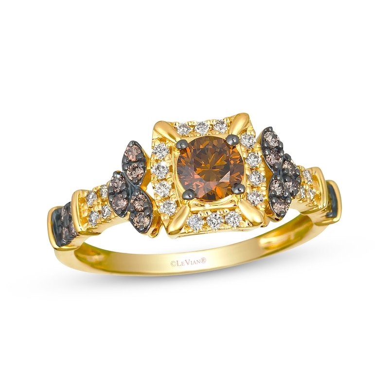 Le Vian Diamond Square Frame Ring 3/4 ct 14K Honey Gold | Kay