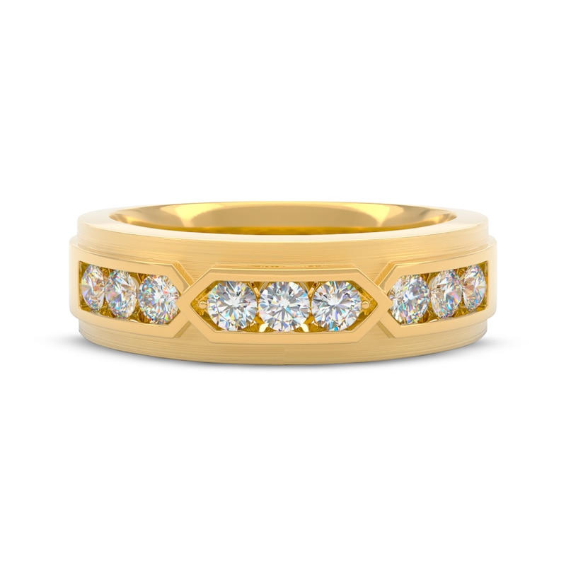 Men's THE LEO First Light Diamond Wedding Band 3/4 ct tw 14K Yellow Gold