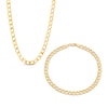 Thumbnail Image 0 of Curb Chain Necklace & Bracelet Gift Set 10K Yellow Gold