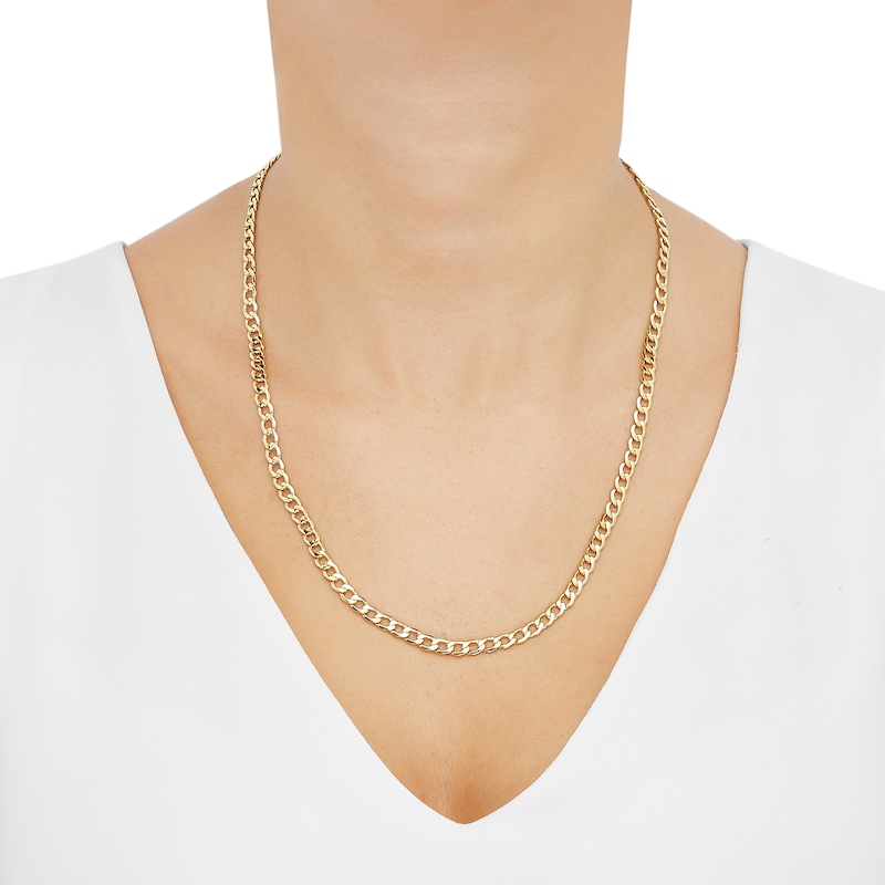 Main Image 4 of Curb Chain Necklace & Bracelet Gift Set 10K Yellow Gold