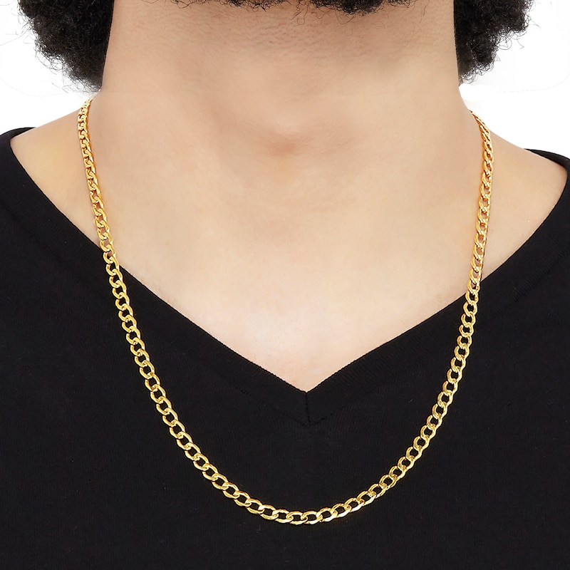 Main Image 5 of Curb Chain Necklace & Bracelet Gift Set 10K Yellow Gold