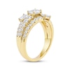 Thumbnail Image 2 of Now + Forever Lab-Grown Diamonds Emerald-Cut Three-Stone Anniversary Ring 2 ct tw 14K Yellow Gold