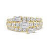Thumbnail Image 3 of Now + Forever Lab-Grown Diamonds Emerald-Cut Three-Stone Anniversary Ring 2 ct tw 14K Yellow Gold
