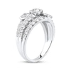 Thumbnail Image 2 of Now + Forever Lab-Grown Diamonds Staggered Three-Stone Anniversary Ring 2 ct tw 14K White Gold