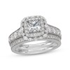 Thumbnail Image 1 of Neil Lane Artistry Princess-Cut Lab-Grown Diamond Double Halo Bridal Set 2-1/2 ct tw 14K White Gold