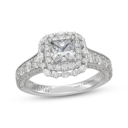 Neil Lane Artistry Princess-Cut Lab-Grown Diamond Double Halo Engagement Ring 2-1/4 ct tw 14K White Gold