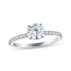 Thumbnail Image 1 of Now + Forever Certified Round-Cut Diamond Engagement Ring 1-1/5 ct tw Platinum