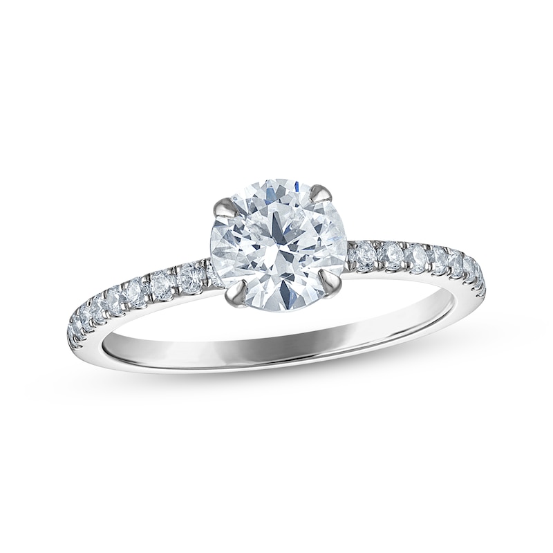 Main Image 1 of Now + Forever Certified Round-Cut Diamond Engagement Ring 1-1/5 ct tw Platinum