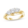 Thumbnail Image 0 of Memories Moments Magic Round-Cut Diamond Three-Stone Engagement Ring 1 ct tw 14K Yellow Gold