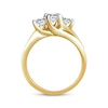 Thumbnail Image 2 of Memories Moments Magic Round-Cut Diamond Three-Stone Engagement Ring 1 ct tw 14K Yellow Gold
