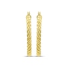 Thumbnail Image 2 of Reaura Rope Twist Hoop Earrings Repurposed 14K Yellow Gold 37mm