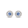 Thumbnail Image 2 of Le Vian Blue Sapphire Stud Earrings 1/4 ct tw Diamonds 14K Vanilla Gold