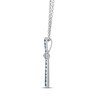 Thumbnail Image 2 of Le Vian Blue Sapphire & Diamond Accent Cross Necklace 14K Vanilla Gold 19&quot;