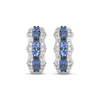 Thumbnail Image 2 of Le Vian Waterfall Blue Sapphire Hoop Earrings 1/2 ct tw Diamonds 14K Vanilla Gold