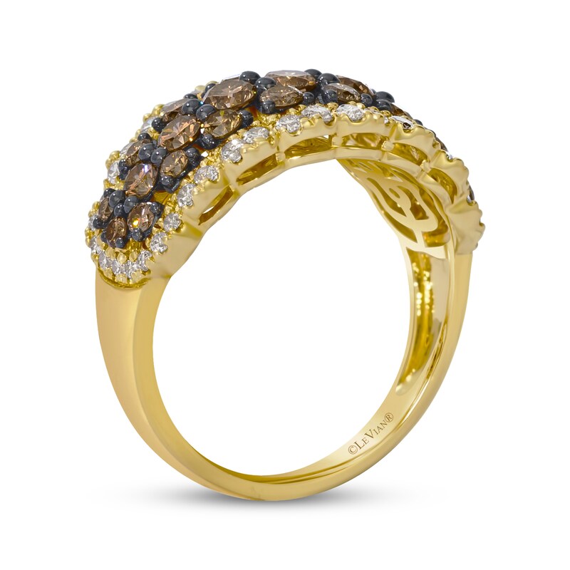 Main Image 3 of Le Vian Chocolate Waterfall Diamond Ring 1-5/8 ct tw 14K Yellow Gold