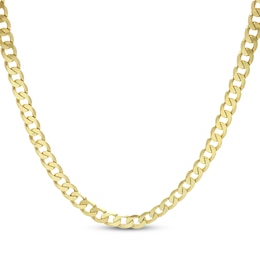 Curb Chain Necklace 5.79mm Solid 14K Yellow Gold 20"