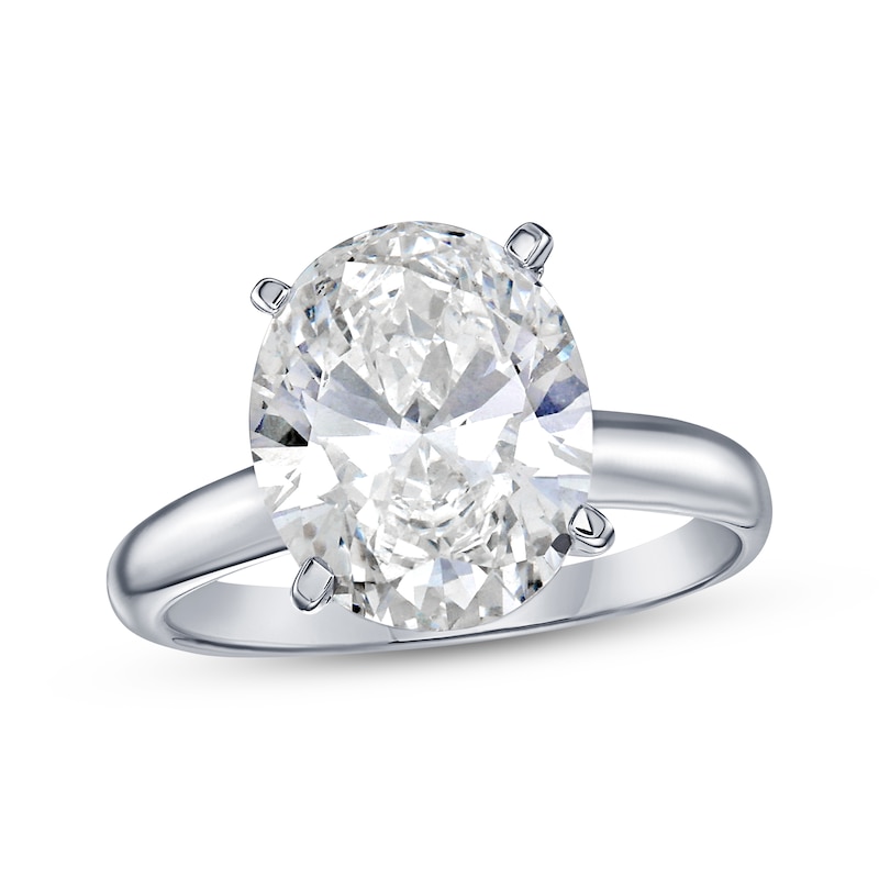 Main Image 1 of Now + Forever Lab-Grown Diamonds Oval-Cut Solitaire Engagement Ring 3-1/2 ct tw 14K White Gold (I/SI2)