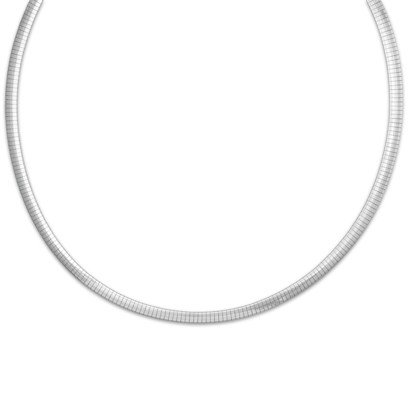 Main Image 1 of Omega Chain Necklace 6mm Solid Sterling Silver 18&quot;