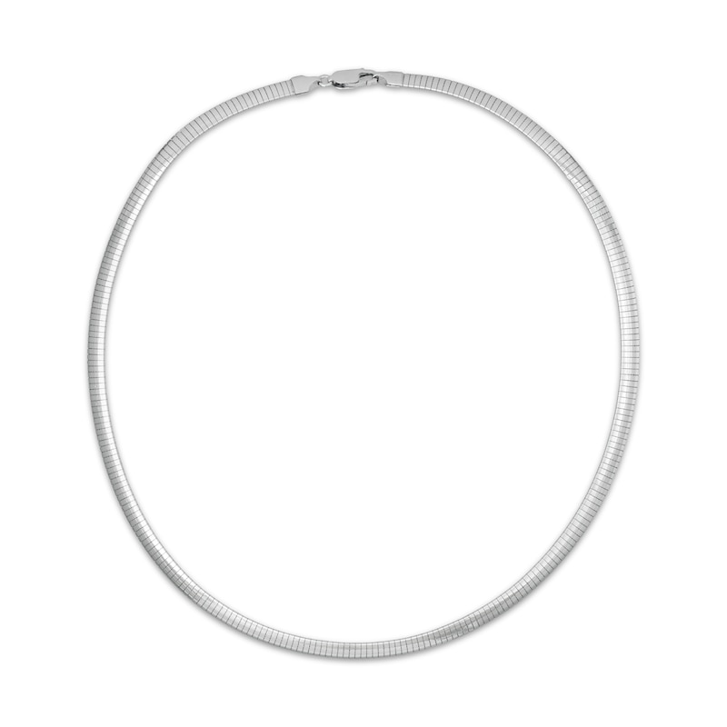 Main Image 2 of Omega Chain Necklace 6mm Solid Sterling Silver 18&quot;
