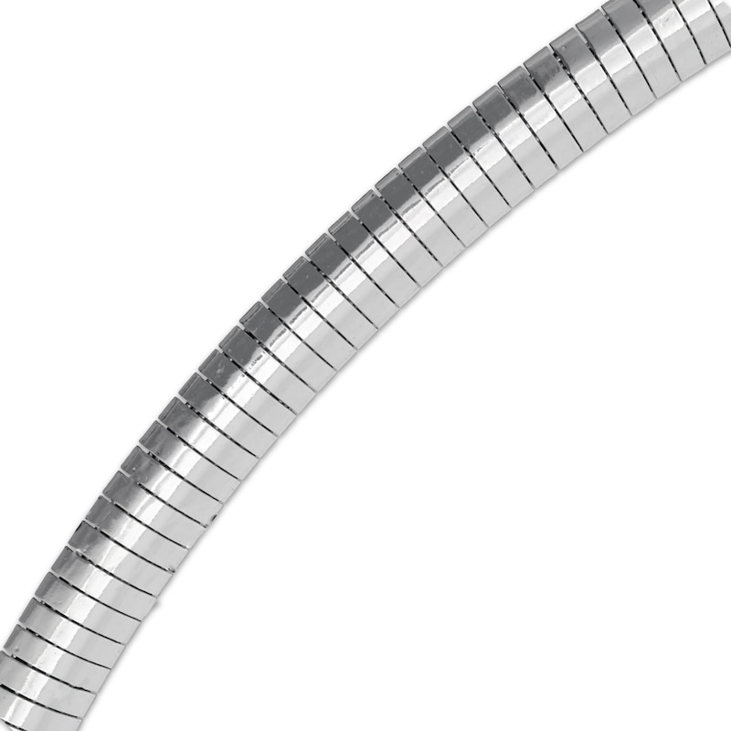 Main Image 3 of Omega Chain Necklace 6mm Solid Sterling Silver 18&quot;