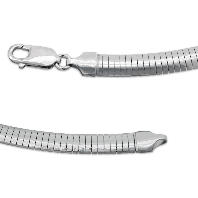 Main Image 4 of Omega Chain Necklace 6mm Solid Sterling Silver 18&quot;