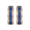 Thumbnail Image 2 of Le Vian Sapphire Waterfall Hoop Earrings 3/8 ct tw Diamonds 14K Strawberry Gold